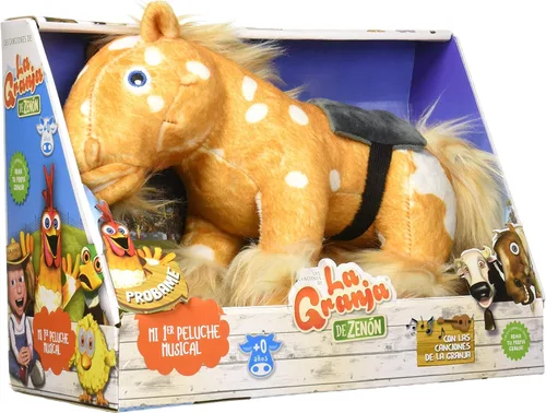 Vista 3 de LA GRANJA DE ZENÓN Caballo Percherón Musical - Animal de peluche de 8 pulgadas suave y abrazable con música, querido personaje de El Reino Infantil
