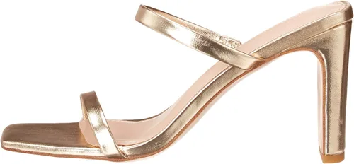 Vista 5 de The Drop - Sandalias de tacón alto Avery con dos correas y punta cuadrada para mujer
