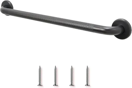 Vista 10 de Mango de ducha de 12 pulgadas con agarre suave Barras de agarre de acero inoxidable 304 para bañeras y duchas Pasamanos estándar ADA de bronce