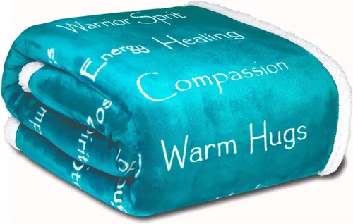 Vista 13 de Manta súper suave de regalo para mujeres u hombres - Luz y amor, compasión, recuperación pronto, positividad, coraje, inspiración, curación, apoyo