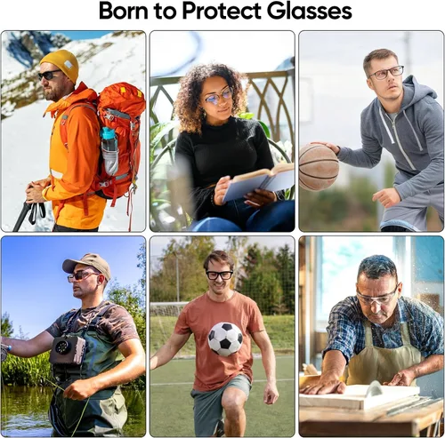 Vista 6 de Correa ajustable para anteojos sin cola, correa antideslizante para lentes de sol, con cable de alambre de acero, correas para gafas (3 piezas)