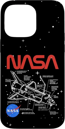 Vista 21 de NASA Carcasa con logotipo de Space Shuttle Schematic para iPhone 17