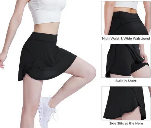 Vista 4 de CAMEL CROWN Falda pantalón de golf con pantalones cortos para mujer