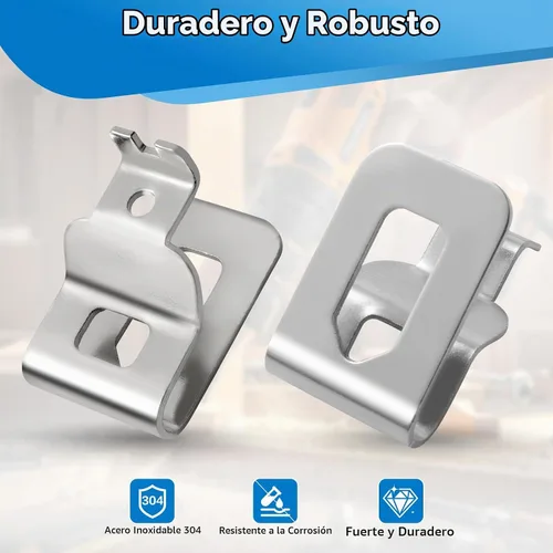 Vista 4 de 4 piezas de clips de cinturón para Dewalt, clip de repuesto premium de acero inoxidable 304, con tornillos, para Dewalt DCD7771 Compatible