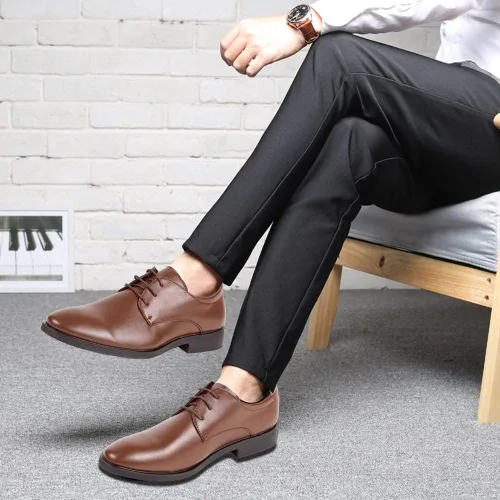 Vista 6 de Zapatos de vestir para hombre, modernos, clásicos, Oxford, formales, informales, negocios, boda, trabajo, con cordones, talla de EE. UU. 4-14