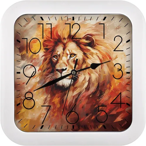 Vista 20 de 10" Square Modern Wall Clock,American Flag Skull Print Kitchen Clocks Wall Battery Operated,Silent Non Ticking Unique Funny Cute Wall Clock for
