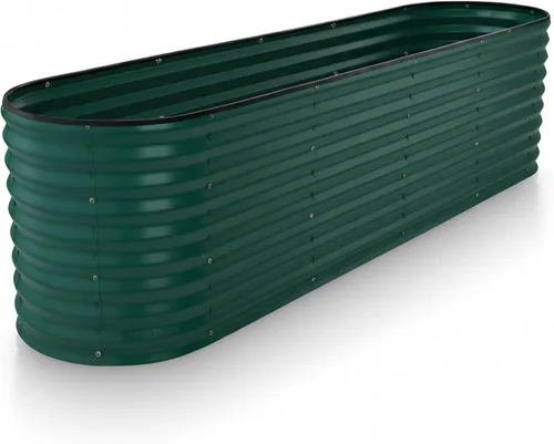 Vista 8 de Plant & Plot Camas de jardín elevadas galvanizadas para exteriores/ Jardinera elevada de 4 x 2 x 2 pies para jardinería, verduras, flores, caja
