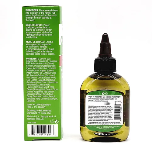 Vista 3 de Difeel Premium Castor Plus Argan - Aceite hidratante para el cabello Pro-Growth + Hidratante Premium 2.5 oz.