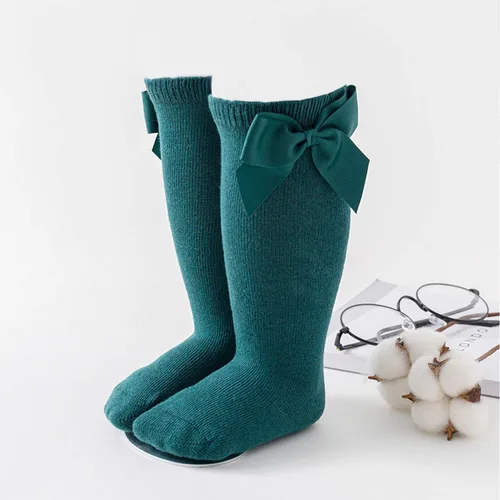 Vista 7 de DRESHOW BQUBO - Calcetines de punto para bebé, calcetines de algodón para niñas pequeñas