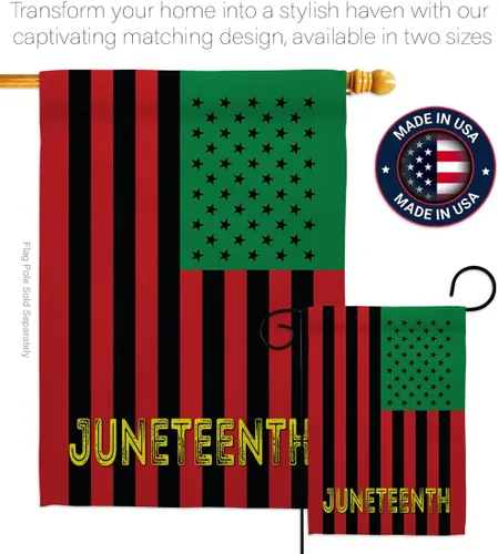 Vista 4 de Americana Home & Garden Juneteenth American Support Awareness Afro United States Black Lives Matter - Cartel para decoración de la casa, regalo