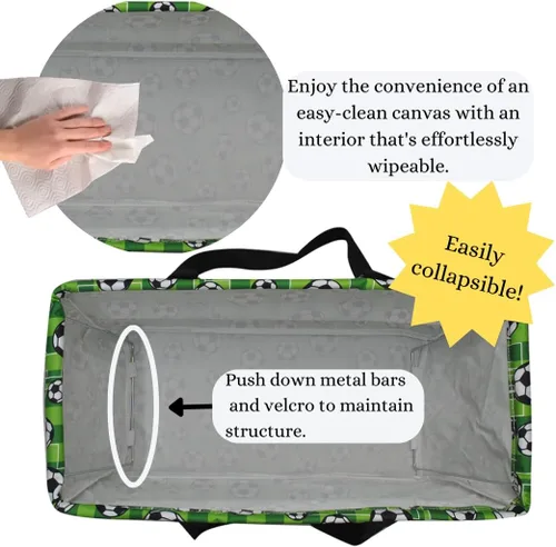 Vista 130 de NGIL Bolsa de comestibles reutilizable extra grande plegable de gran tamaño para comestibles, almacenamiento, picnic, playa, Estampado