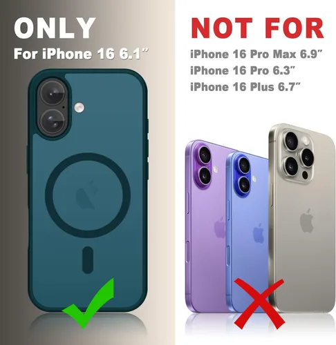 Vista 1118 de Funda para Google Pixel 10 Pro XL, cubierta magnética mate, color negro Fit for MagSafe, Screen Protector included, Shockproof Military Grade