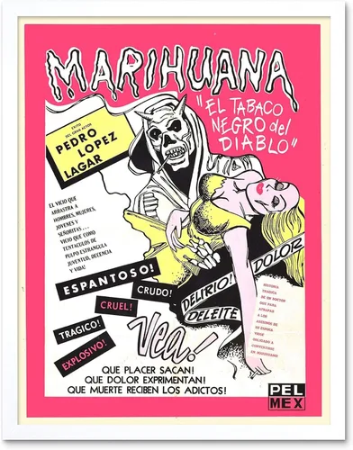 Vista 8 de Wee Blue Coo Marihuana Story - Póster enmarcado para decoración de pared, 12 x 16 pulgadas