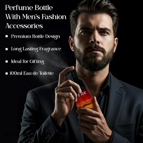 Vista 3 de Valentine Milano & Fire Cologne - Fragancia para hombres, fragancia Eau De Toilette para hombres, maravilloso regalo, aroma masculino para todo tipo