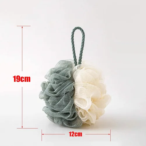 Vista 3 de Paquete de 4 esponjas de baño de malla de encaje esponja exfoliante rica espuma multicolor