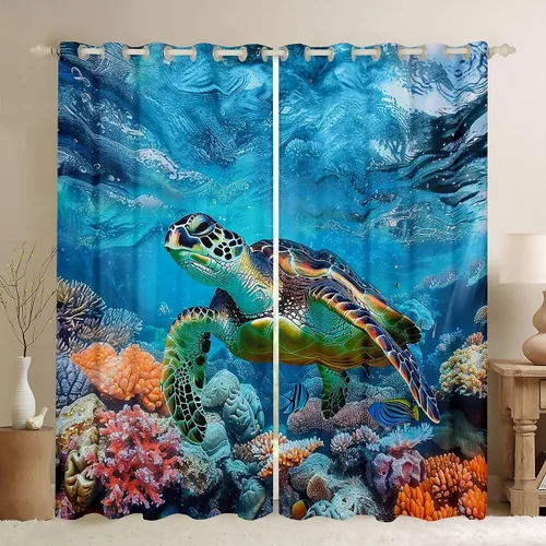 Vista 51 de Feelyou Cortinas opacas con estampado de leopardo para dormitorio, sala de estar, safari, cortinas de oscurecimiento de habitación con purpurina