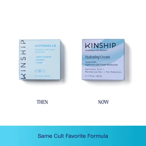 Vista 5 de Kinship Supermello - Crema hidratante de gel hialurónico, loción facial de ácido hialurónico, ligera e hidratante, regordeta, suave y calma, nutre
