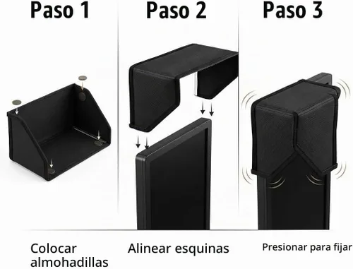 Vista 4 de QWORK Parasol con capucha para monitor de video LCD, parasol de cobertura integral de 7 pulgadas