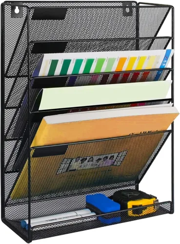 Vista 19 de Kuntine.B Organizador de Archivos de Pared para Oficina Soporte Colgante para Revistas Organizador de Archivos de Pared para Oficina Hogar