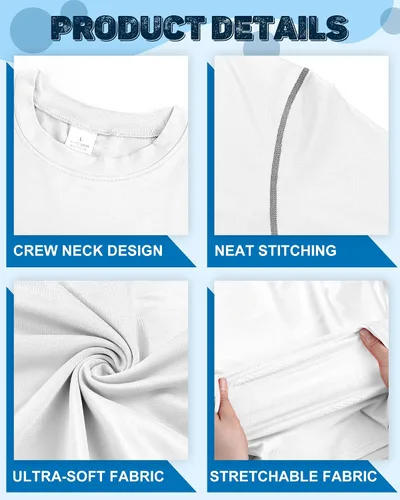 Vista 3 de Hicarer Paquete de 6 camisas de compresión atléticas para hombre, camisetas de manga larga para correr, para entrenamiento deportivo