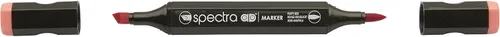 Vista 21 de AD Marker Chartpak Spectra, Tri-Nib y cepillo de doble punta, rojo ladrillo, 1 cada uno (S033AD)