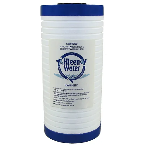 Vista 2 de KleenWater Premier - Sistema de filtro de agua para toda la casa con entrada/salida de 3/4 pulgadas, cartuchos de sedimentos de suciedad de 4.5 x