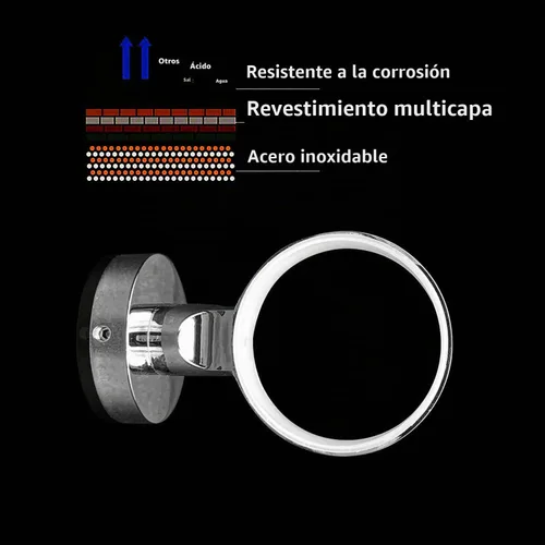 Vista 2 de Vaso de vidrio para cepillo de dientes con soporte de acero inoxidable para montaje en pared cromado