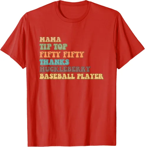 Vista 57 de Mama Tip-Top Fifty Fifty Thanks Huckleberry - Camiseta de béisbol, Negro