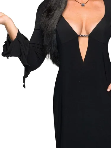 Vista 2 de Secret Wishes Disfraz de Morticia Addams para adultos, Negro