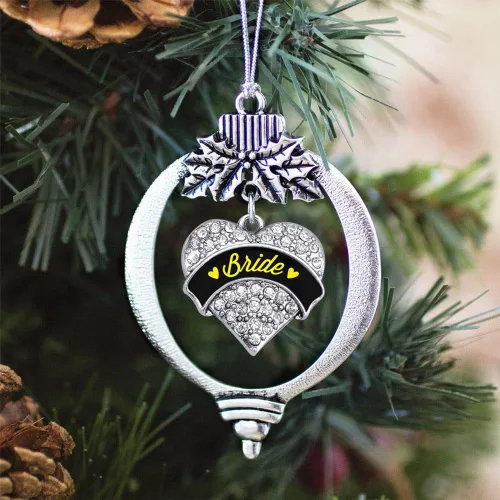 Vista 267 de Inspired Silver - Adorno con dije de hermana gemela - Adornos navideños de plata con circonitas cúbicas