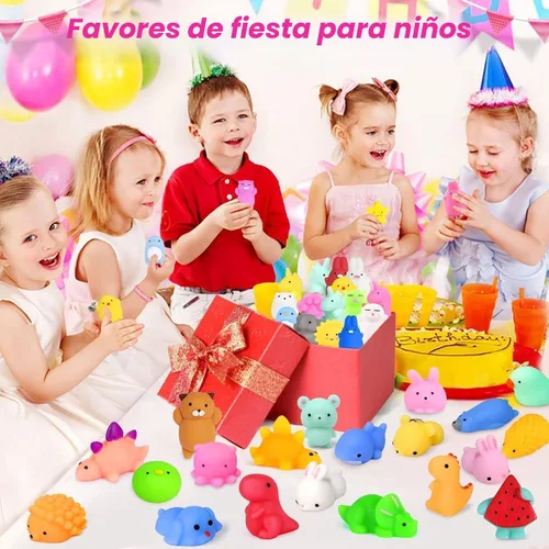 Vista 6 de Recuerdos de fiesta, 130 juguetes esponjosos: Kawaii Squishies Fidget Toys Caja del tesoro juguete para premios de aula, estudiantes, suministros