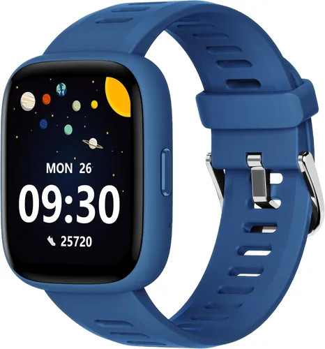 Vista 10 de BIGGERFIVE Reloj inteligente para niños, reloj de seguimiento de actividad física de 1.8", podómetro, frecuencia cardíaca, IP68 resistente al agua