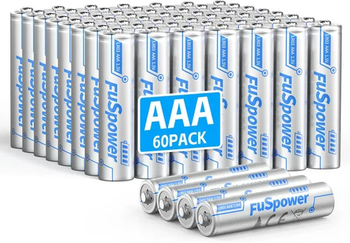 Vista 9 de Pilas alcalinas AAA de 1.5 V: baterías triple A de larga duración, paquete de 16 – Potencia de alta capacidad para teclado de ratones de control