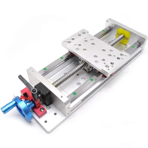 Vista 6 de CNC Accionador lineal de etapas con tornillo de bolas 1605 + HG15 Carga de guía de riel lineal, de 250 Kg. / 551.2 libras, C7 con soporte de motor