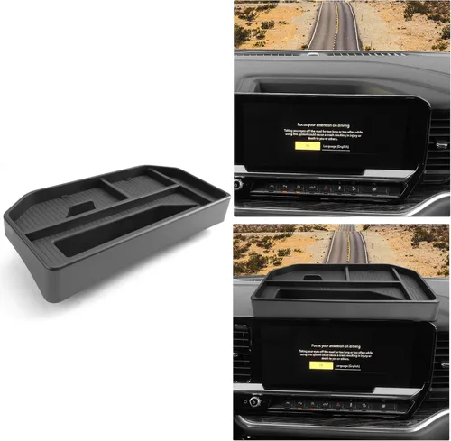 Vista 20 de Bandeja organizadora de consola central de 3 piezas y bandeja de consola compatible con Chevy Silverado 2014-2018/GMC Sierra 1500 y Silverado