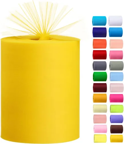 Vista 12 de Rollos de tul de 6 pulgadas por 100 yardas (300 pies) de tela de carrete de tul para bricolaje, faldas tutú, bodas, baby shower, manualidades