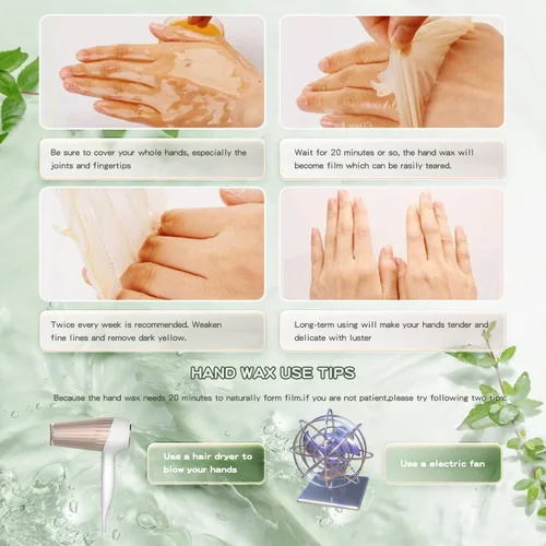 Vista 7 de VIOLA HOUSE Máscara de mano de aguacate y aloe Peel Off cera de manos, máscaras peladoras de manos – Película hidratante hidratante nutritiva