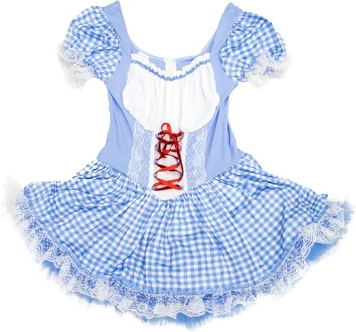 Vista 4 de Kansas Belle - Disfraz de Halloween para mujer, vestido de libro de Dorothy of Oz (L)