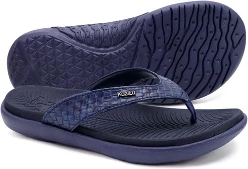 Vista 2 de KuaiLu - Sandalias para mujer, cómodas, buenas para fascitis plantar, buen soporte del arco, estilo pata de gallo, para interior o exterior en verano