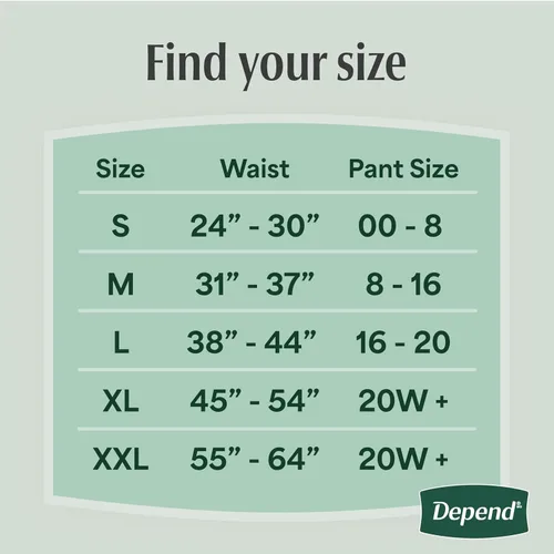 Vista 3 de Depend Fresh Protection - Pañales para adultos, ropa interior de incontinencia y para pérdida de orina posparto para mujer, desechable, máxima