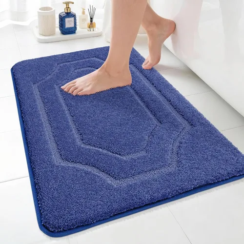 Vista 23 de BEQHAUSE Alfombra de Baño-Antideslizante-Tapete de Baño-Suave y Absorbente-Tapete de Ducha-Tapetes de Baño de Poliéster para Baño Lavables a Máquina