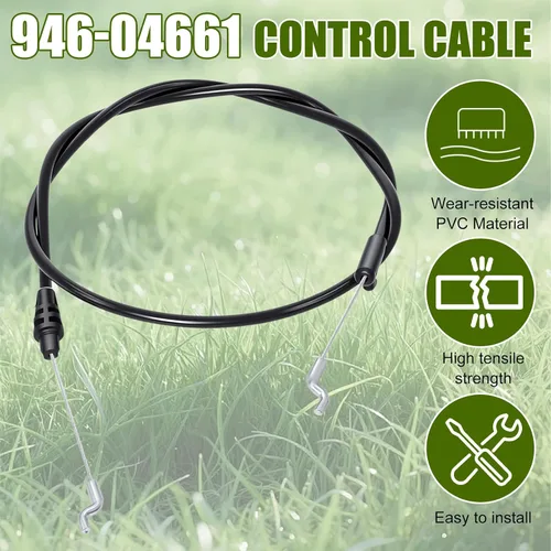 Vista 2 de Podoy 946-04661A Cable de control de cortacésped, 51 pulgadas Sustituye a 946-04661 746-04661 746-04661A, compatible con MTD, Troy-Bilt TB100