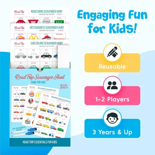 Vista 7 de WELL BALANCED Bingo en el Coche - Esenciales para Viajes por Carretera: Actividades y Juegos de Coche para Niños de 4 a 8 Años