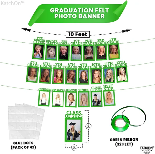 Vista 2 de KatchOn, Cartel fotográfico de graduación K-12 de 5 x 7 pulgadas, tarjetas fotográficas de 12+6 Cartel de graduación 2025 personalizado