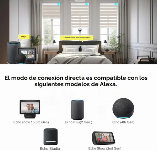 Vista 3 de Changshade - Persianas motorizadas inteligentes de cebra, con control remoto para ventanas de interior, panel solar eléctrico