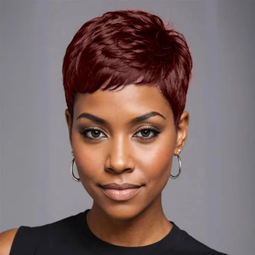 Vista 11 de Pelucas cortas Pixie para mujeres negras, peluca rubia 613, corte pixie, pelucas cortas y rizadas Short Curly Wigs for Black Women Pixie Cut Hair