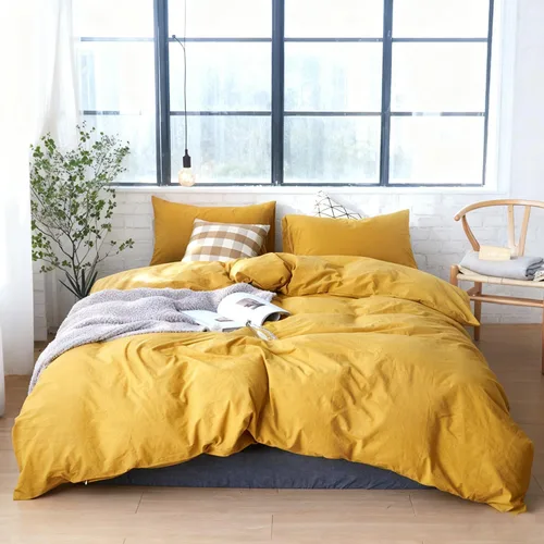Vista 10 de DONEUS Juego de funda de edredón a cuadros 100% algodón lavado como lino súper suave y cómodo, juego de ropa de cama de 3 piezas a cuadros negros
