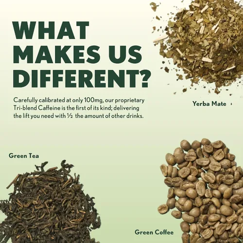Vista 4 de Marquis Bebida energética orgánica alternativa con cafeína orgánica a base de plantas Yerba mate espumosa vegana sin calorías sin azúcar
