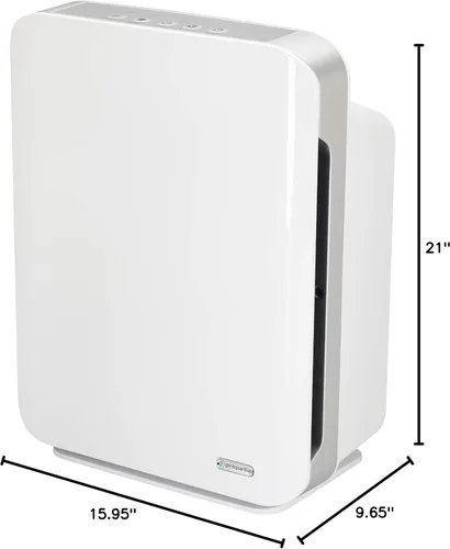 Vista 9 de GermGuardian Purificador de aire HEPA para el hogar, habitaciones grandes de hasta 1760 pies cuadrados con filtro de aire HEPA y luz UV-C, cero