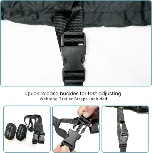 Vista 5 de Trailerable PWC Jetski Watercraft Jet - Funda para esquís de hasta 3 plazas Borgoña/ Negro